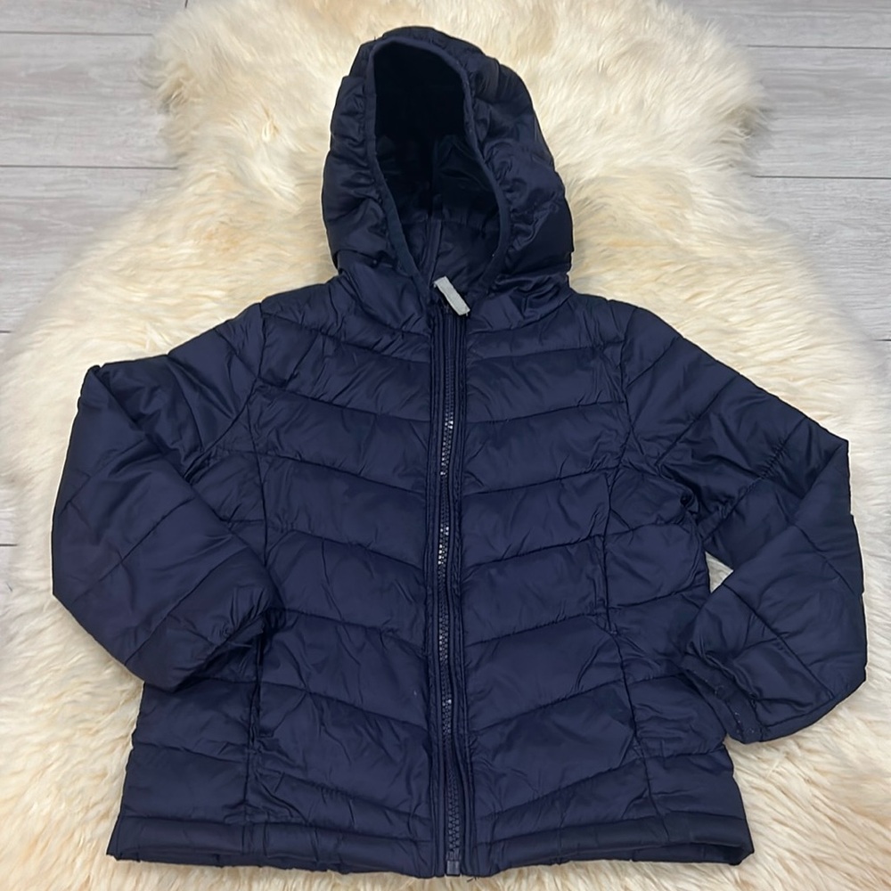 Core Life Dark Blue Lightweight Puffer Zipper Hooded Jacket Size 4T